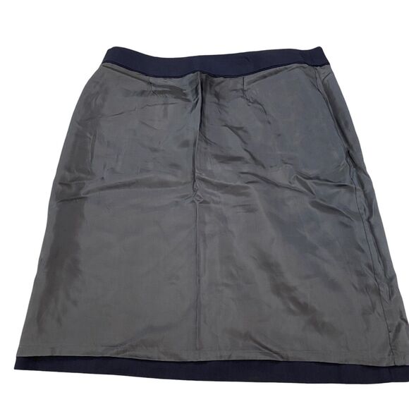 Brooks Brothers Tollegno 1900 Skirt Womens 8 Navy Wool Merino Extrafine- Lined - Picture 16 of 16
